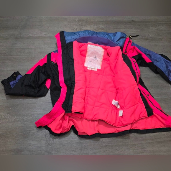 Vintage Sun Ice 3 In 1 Coat Vest Windbreaker Mens S Colorblock  Retro Unisex - Picture 10 of 12